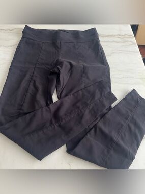 Simply Vera Vera Wang Stretchy Pull-On Elastic Waist Skinny Black Slacks Seam M